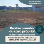 TERRENO DE 425m² NO JARDIM SILVANA, LOTEAMENTO BELLA VISTA, IÇARA/SC